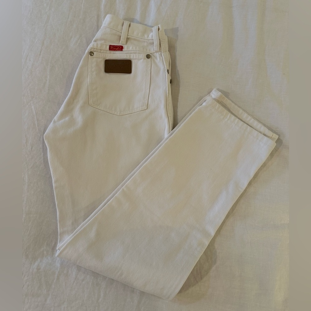Wrangler - white straight leg denim (vintage)